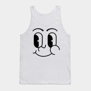 Black Smile Emoji Tank Top